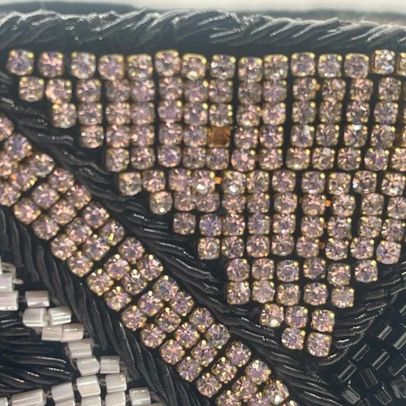 Balmain x H&M Peep-Toe Crystal Beaded Heel Boots Sz Eu 39 / US 8 - Picture 8 of 16